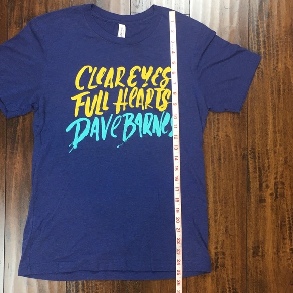 Dave Barnes Concert T-shirt shirt “Clear Eyes Full Hearts” tour Size Small - Picture 5 of 6